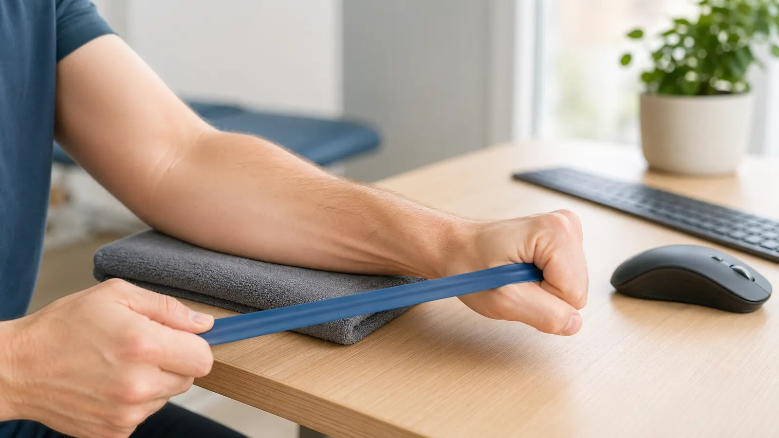 Belastning i underarm och handled vid datorarbete kan bidra till tennisarmbåge och musarm